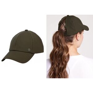 CALIA Women's Ponytail Cap Deep Green